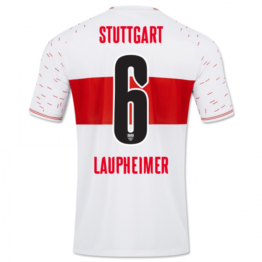 Mujer Camiseta Lukas Laupheimer #6 Blanco 1ª Equipación 2023/24 La Camisa