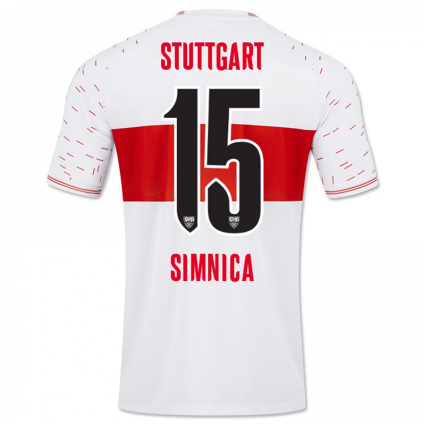 Mujer Camiseta Luan Simnica #15 Blanco 1ª Equipación 2023/24 La Camisa