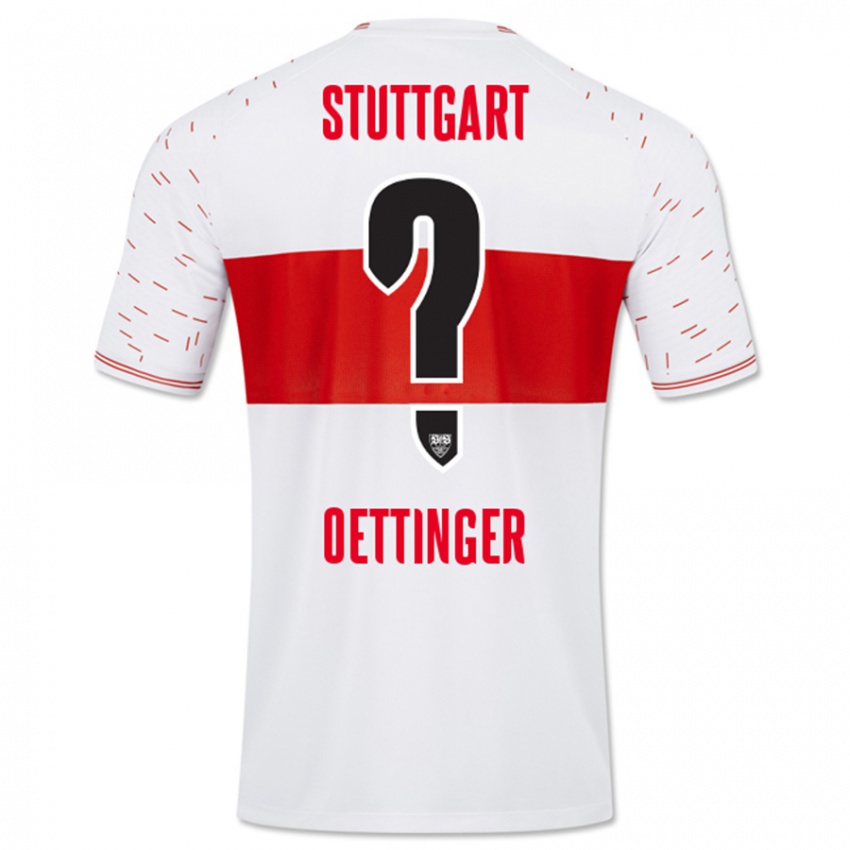 Mujer Camiseta Jannik Oettinger #0 Blanco 1ª Equipación 2023/24 La Camisa