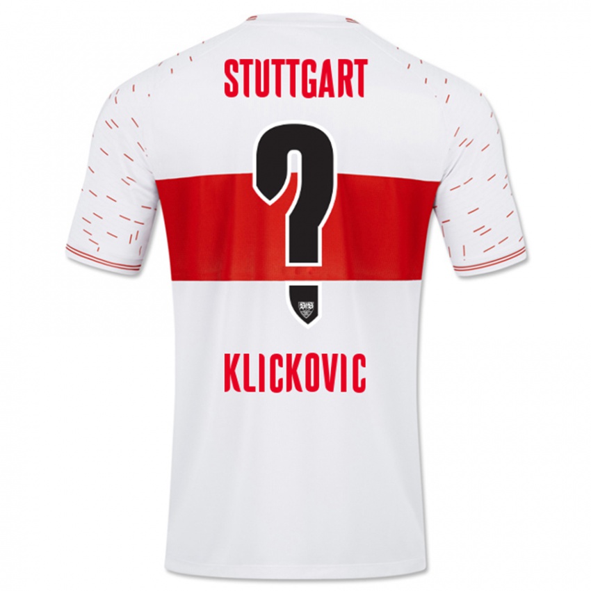 Mujer Camiseta Maksim Klickovic #0 Blanco 1ª Equipación 2023/24 La Camisa