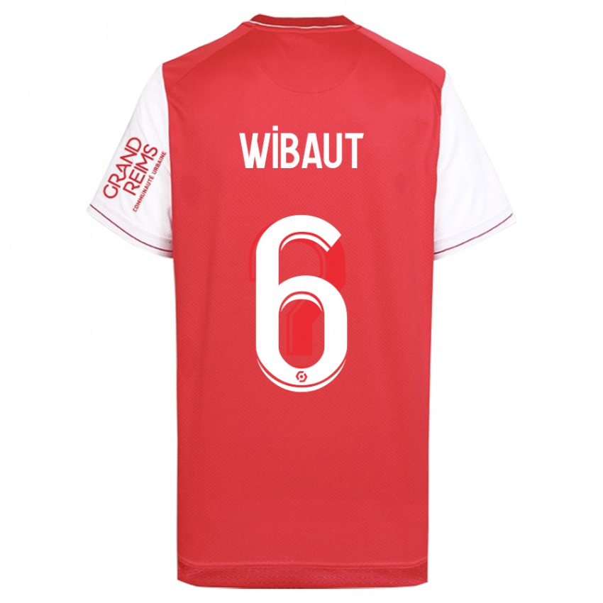 Mujer Camiseta Clara Wibaut #6 Rojo 1ª Equipación 2023/24 La Camisa