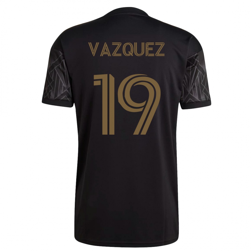 Mujer Camiseta Favian Vazquez #19 Negro 1ª Equipación 2023/24 La Camisa