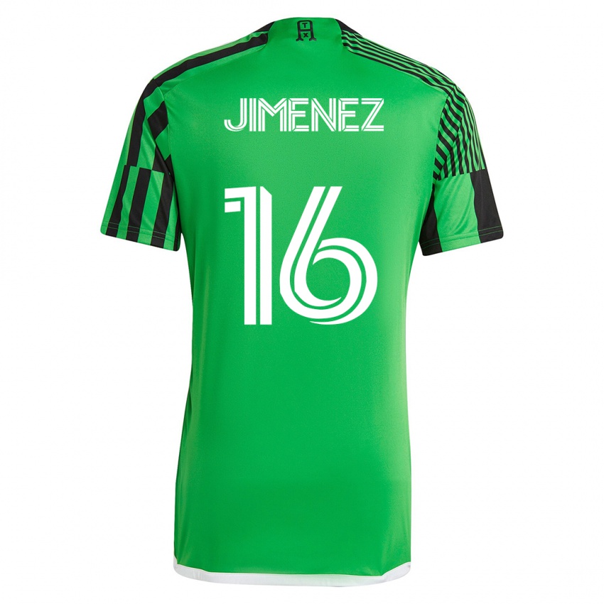 Mujer Camiseta Héctor Jiménez #16 Verde Negro 1ª Equipación 2023/24 La Camisa