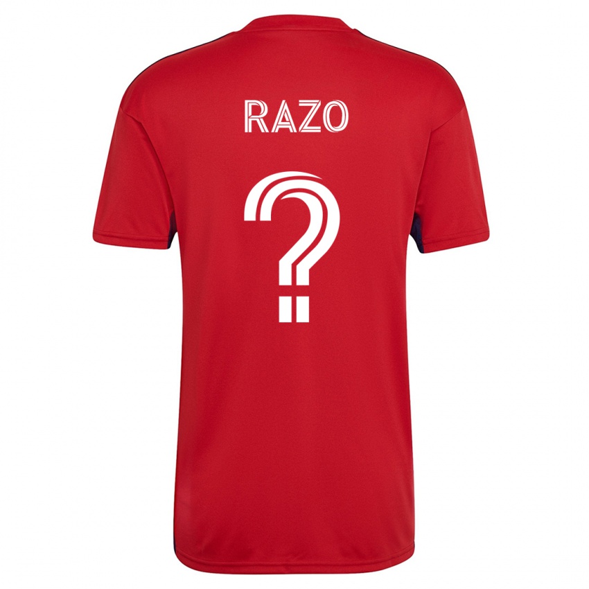 Mujer Camiseta Edgar Razo #0 Rojo 1ª Equipación 2023/24 La Camisa
