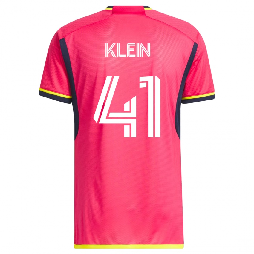 Mujer Camiseta Johnny Klein #41 Rosa 1ª Equipación 2023/24 La Camisa