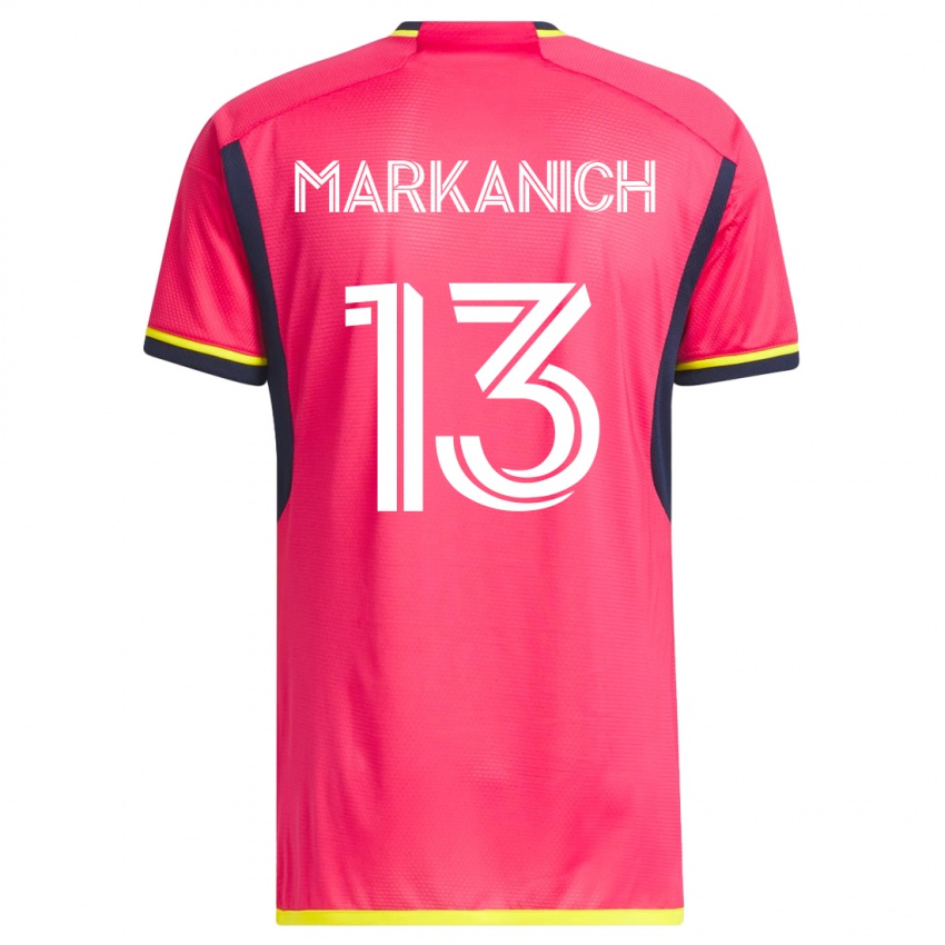 Mujer Camiseta Anthony Markanich #13 Rosa 1ª Equipación 2023/24 La Camisa