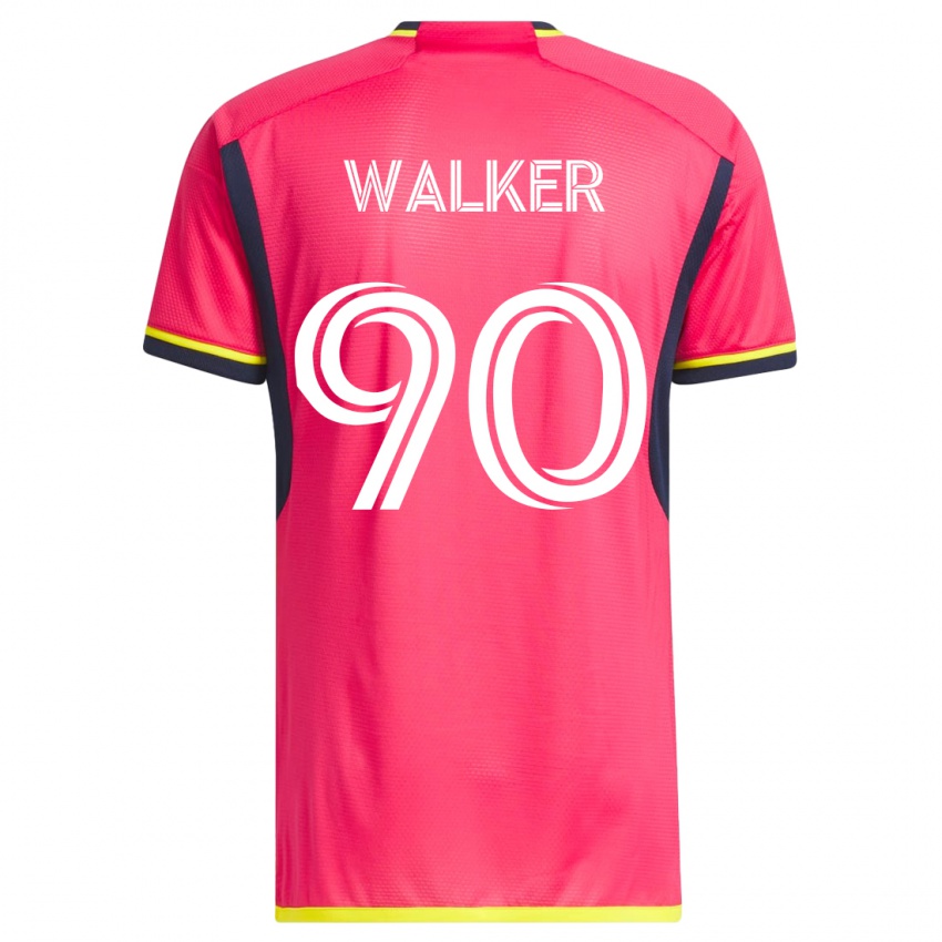 Mujer Camiseta Eric Walker #90 Rosa 1ª Equipación 2023/24 La Camisa