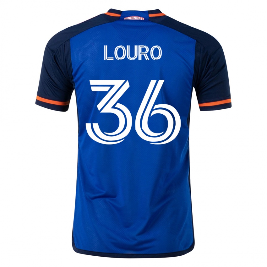 Mujer Camiseta Evan Louro #36 Azul 1ª Equipación 2023/24 La Camisa