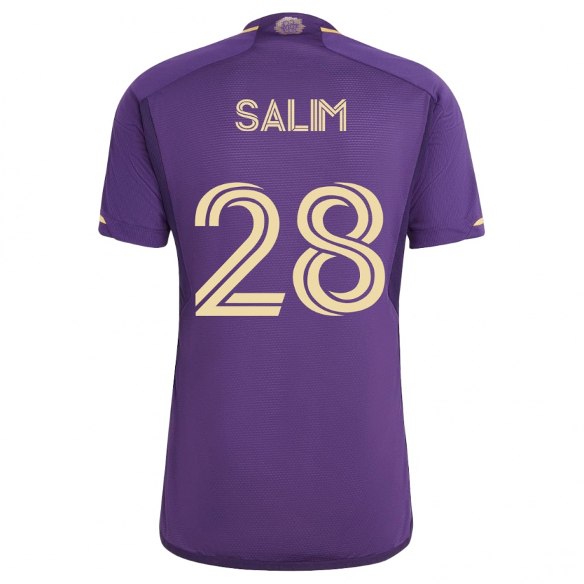 Mujer Camiseta Abdi Salim #28 Violeta 1ª Equipación 2023/24 La Camisa