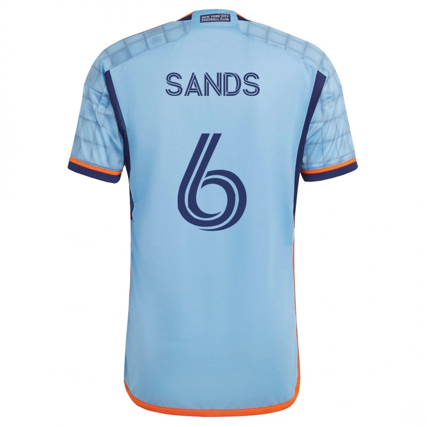 Mujer Camiseta James Sands #6 Azul 1ª Equipación 2023/24 La Camisa