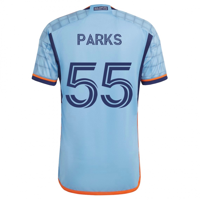 Mujer Camiseta Keaton Parks #55 Azul 1ª Equipación 2023/24 La Camisa