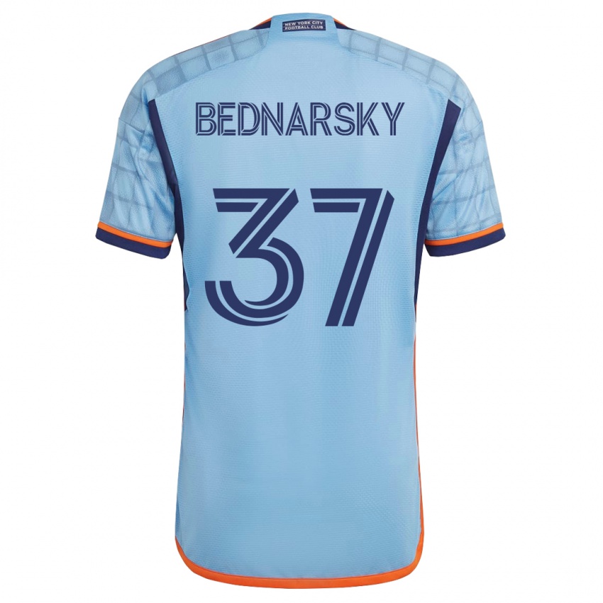 Mujer Camiseta Stevo Bednarsky #37 Azul 1ª Equipación 2023/24 La Camisa