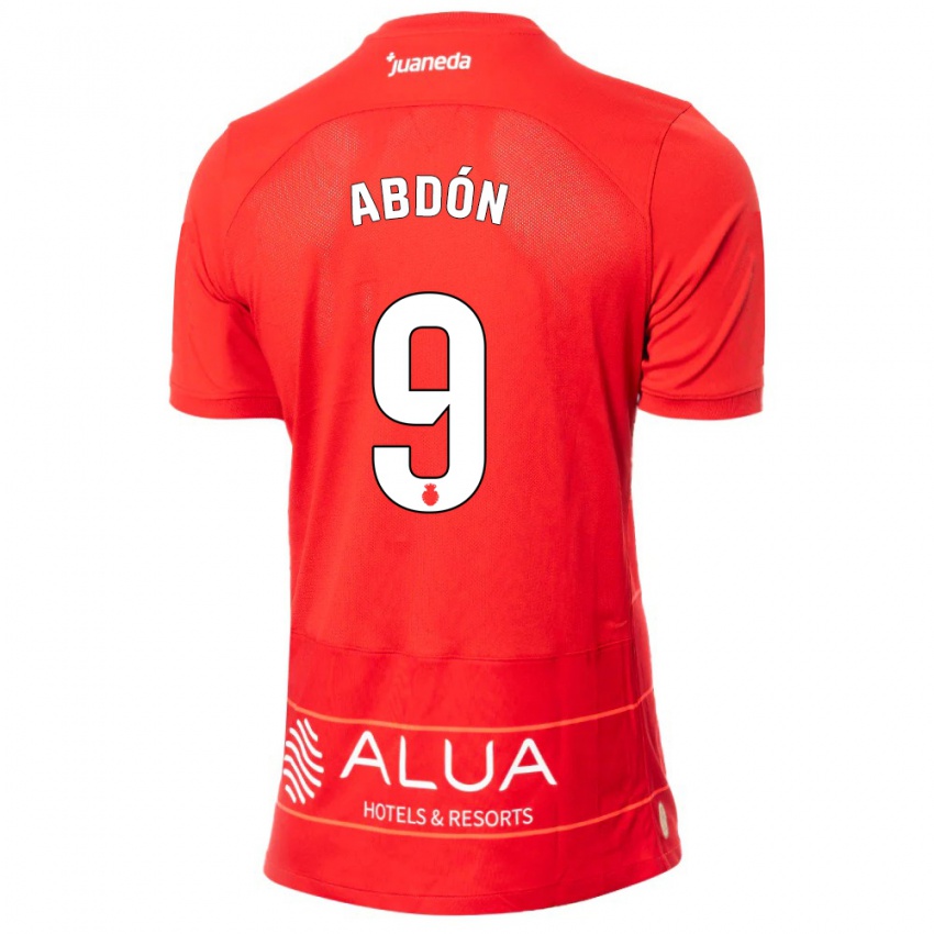Mujer Camiseta Abdón Prats #9 Rojo 1ª Equipación 2023/24 La Camisa