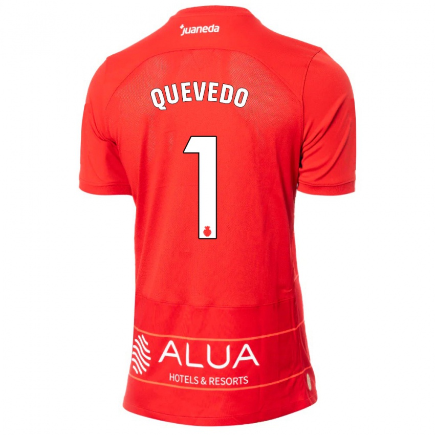 Mujer Camiseta Alex Quevedo #1 Rojo 1ª Equipación 2023/24 La Camisa