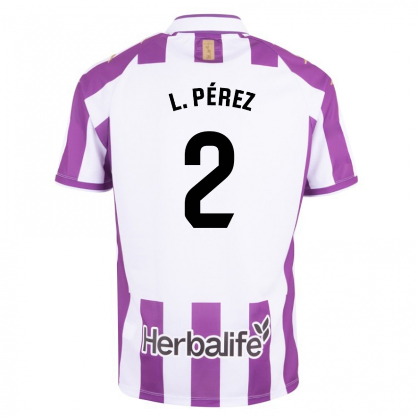 Mujer Camiseta Luis Pérez #2 Morado 1ª Equipación 2023/24 La Camisa