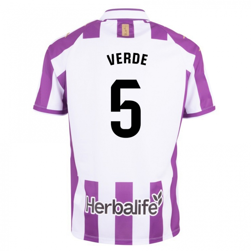 Mujer Camiseta Adrián Verde #5 Morado 1ª Equipación 2023/24 La Camisa