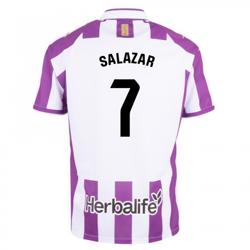 Mujer Camiseta Israel Salazar #7 Morado 1ª Equipación 2023/24 La Camisa