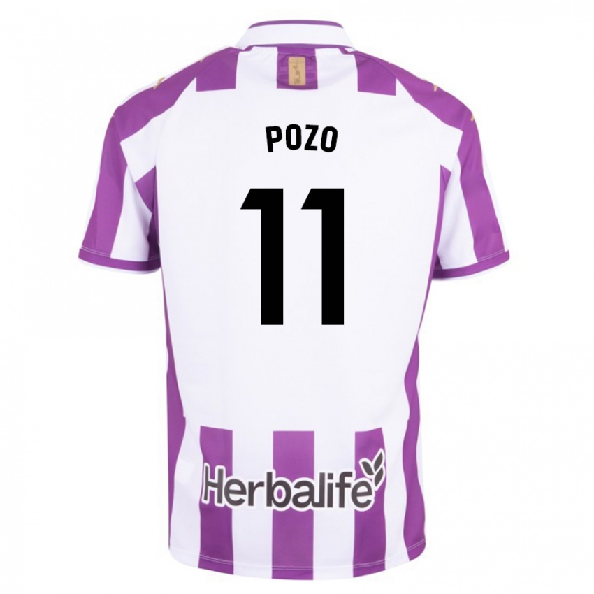 Mujer Camiseta Manuel Pozo #11 Morado 1ª Equipación 2023/24 La Camisa