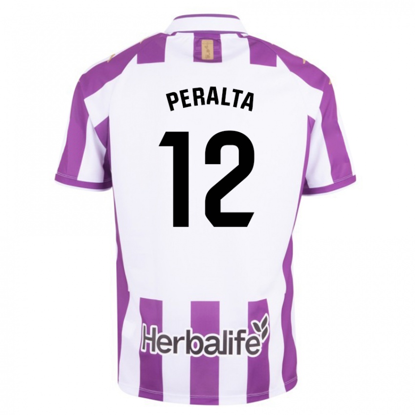 Mujer Camiseta Fernando Peralta #12 Morado 1ª Equipación 2023/24 La Camisa