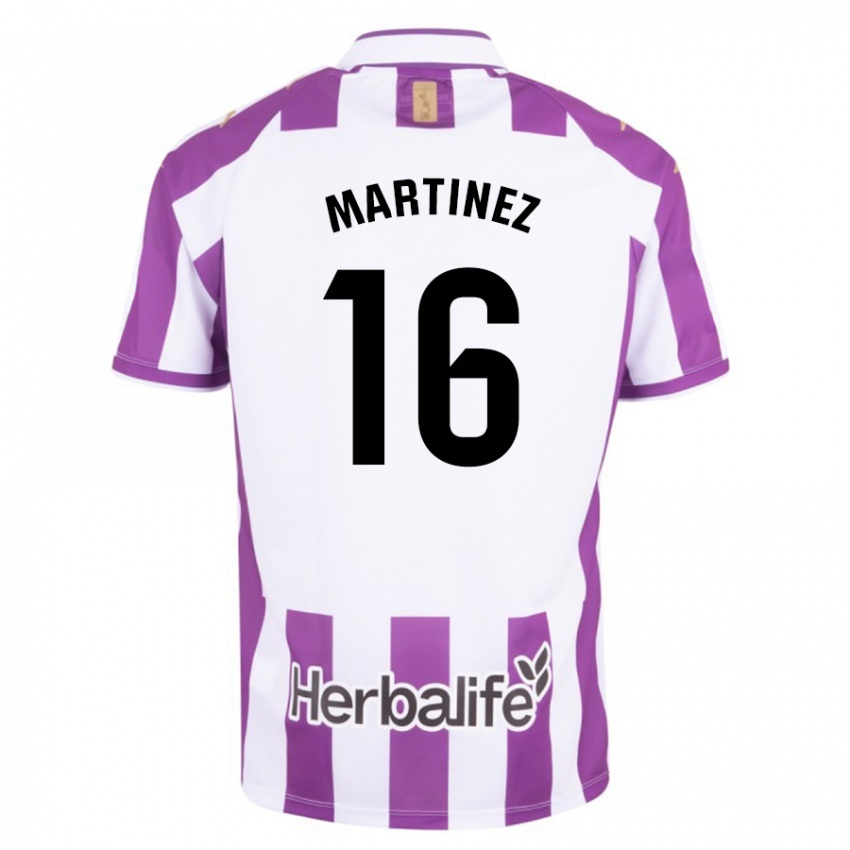 Mujer Camiseta Jesús Martínez #16 Morado 1ª Equipación 2023/24 La Camisa