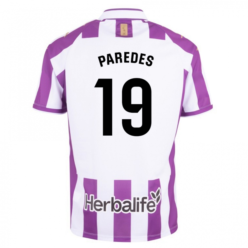 Mujer Camiseta Yago Paredes #19 Morado 1ª Equipación 2023/24 La Camisa