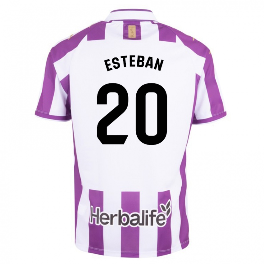 Mujer Camiseta Sergio Esteban #20 Morado 1ª Equipación 2023/24 La Camisa