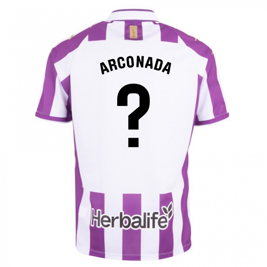 Mujer Camiseta Diego Arconada #0 Morado 1ª Equipación 2023/24 La Camisa