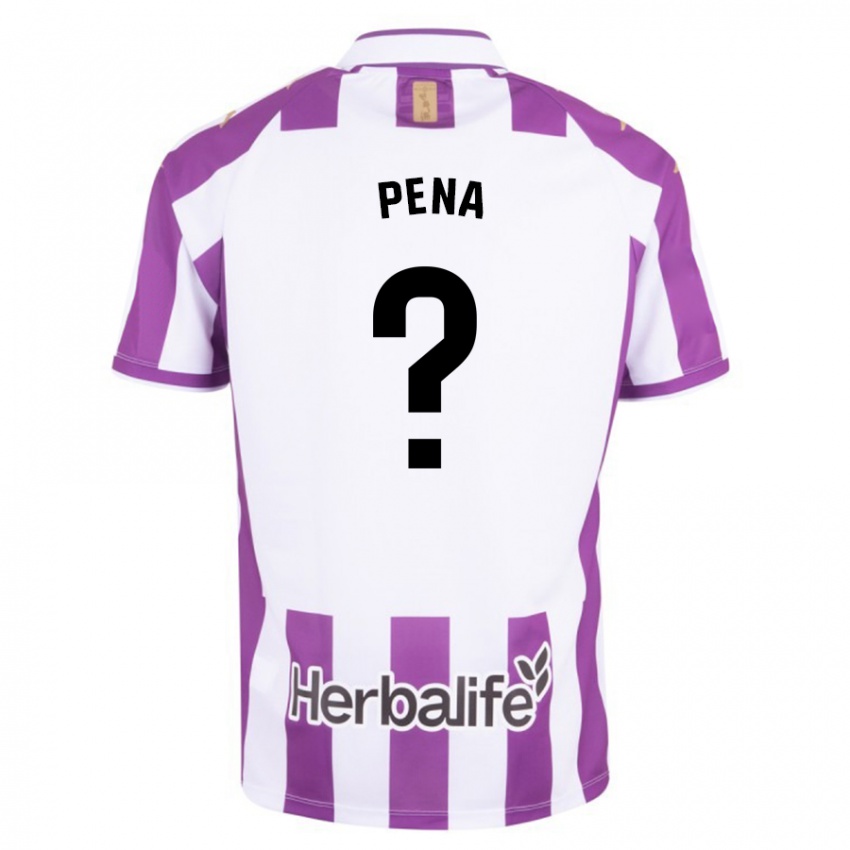 Mujer Camiseta Adrián Peña #0 Morado 1ª Equipación 2023/24 La Camisa