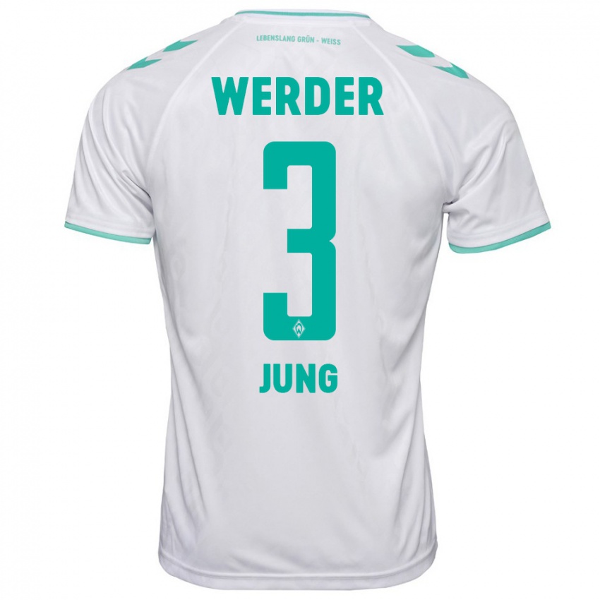 Mujer Camiseta Anthony Jung #3 Blanco 2ª Equipación 2023/24 La Camisa