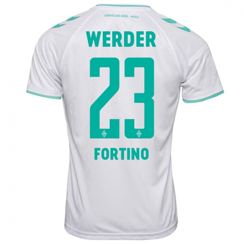 Mujer Camiseta Pierro Miguel Fortino #23 Blanco 2ª Equipación 2023/24 La Camisa