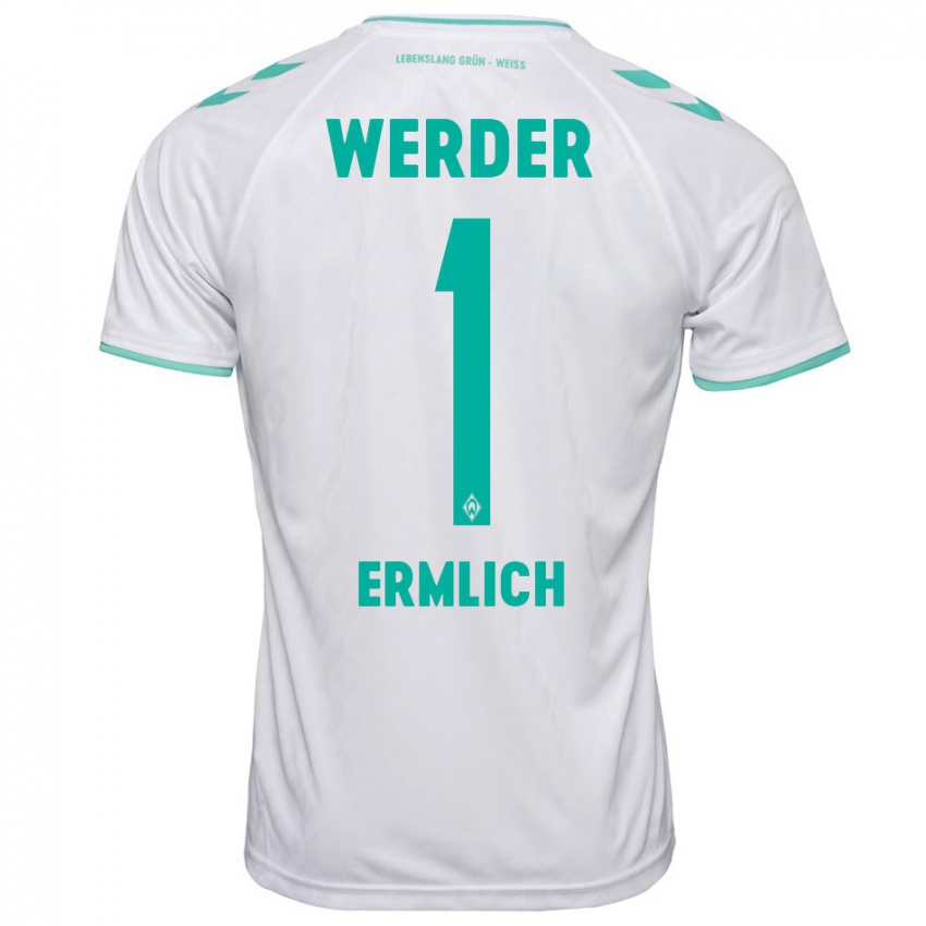 Mujer Camiseta Kjell Ermlich #1 Blanco 2ª Equipación 2023/24 La Camisa