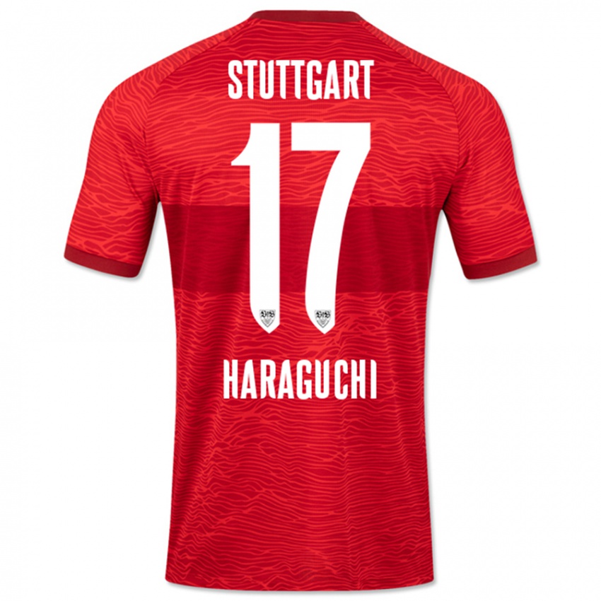 Mujer Camiseta Genki Haraguchi #17 Rojo 2ª Equipación 2023/24 La Camisa