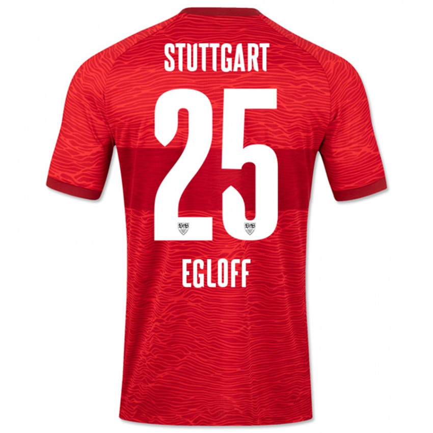 Mujer Camiseta Lilian Egloff #25 Rojo 2ª Equipación 2023/24 La Camisa