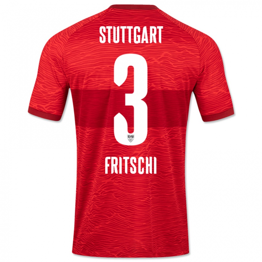 Mujer Camiseta Paulo Fritschi #3 Rojo 2ª Equipación 2023/24 La Camisa