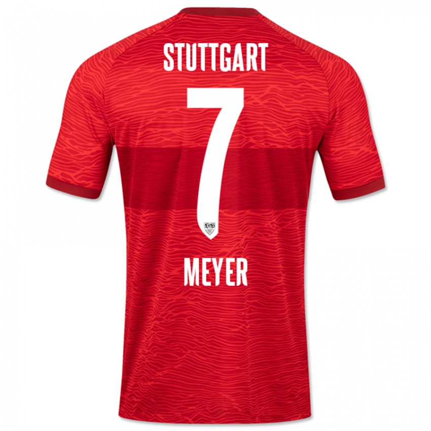 Mujer Camiseta Jordan Meyer #7 Rojo 2ª Equipación 2023/24 La Camisa