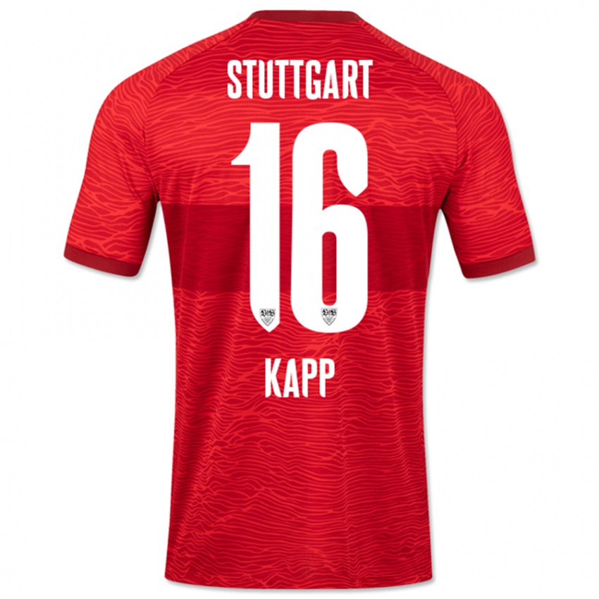 Mujer Camiseta Patrick Kapp #16 Rojo 2ª Equipación 2023/24 La Camisa