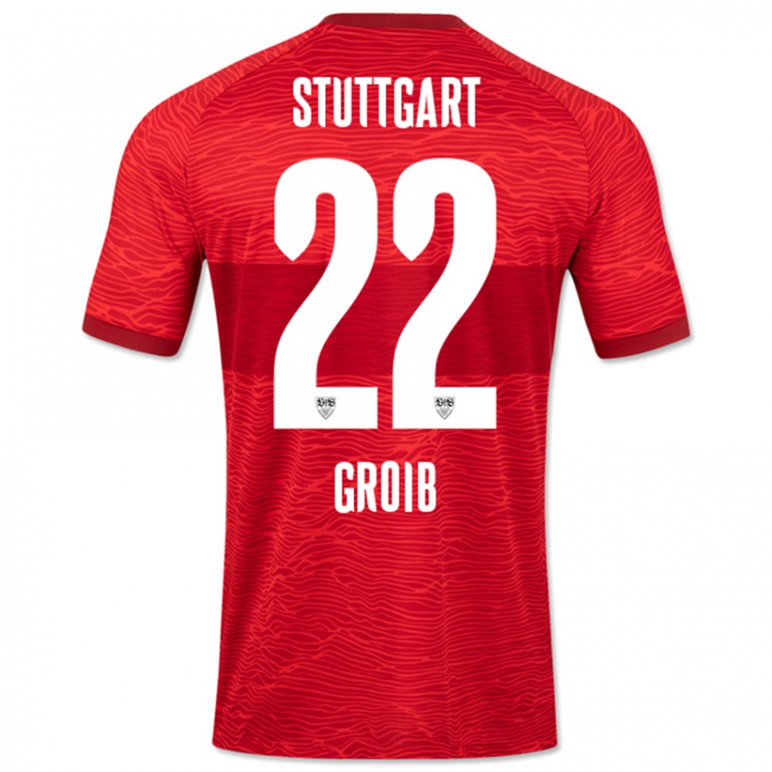 Mujer Camiseta Alexander Groiß #22 Rojo 2ª Equipación 2023/24 La Camisa