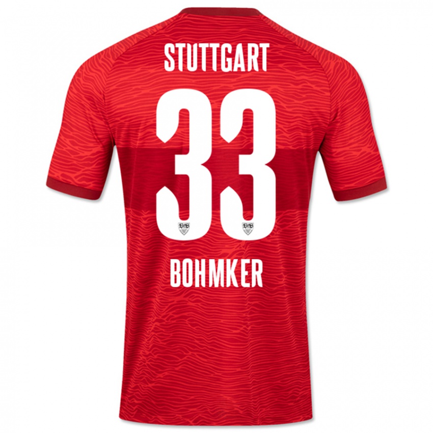 Mujer Camiseta Finn Böhmker #33 Rojo 2ª Equipación 2023/24 La Camisa