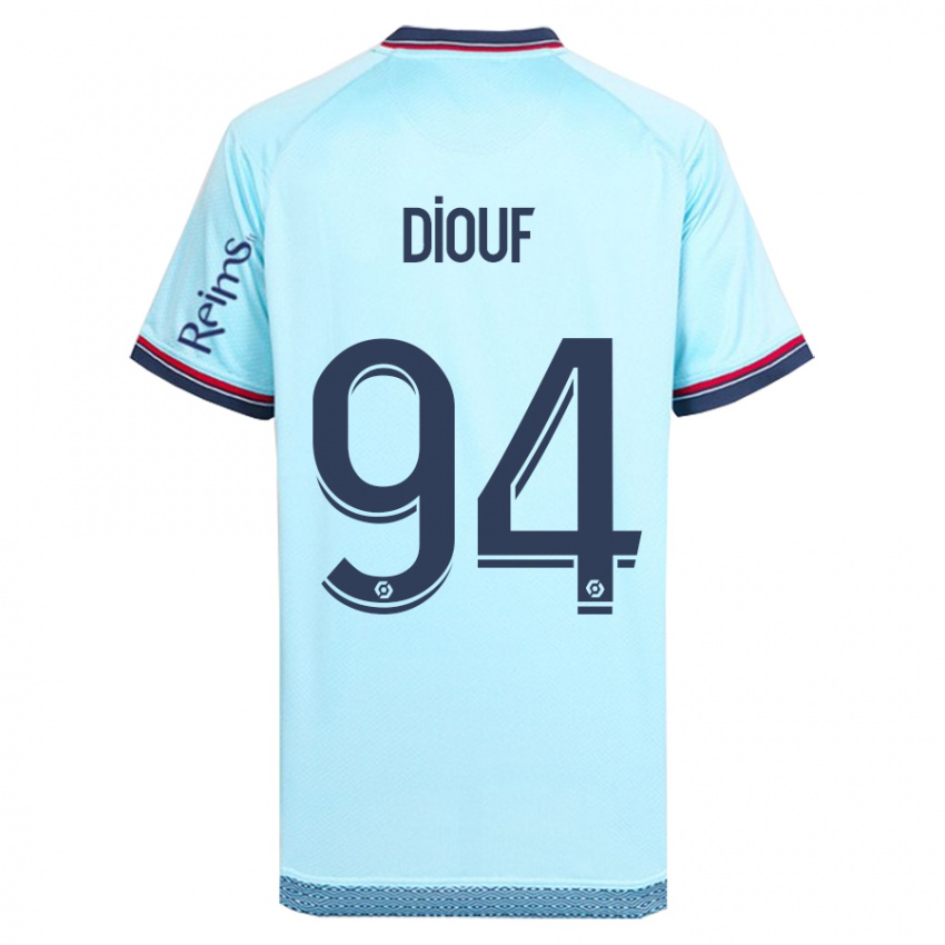 Mujer Camiseta Yehvann Diouf #94 Cielo Azul 2ª Equipación 2023/24 La Camisa