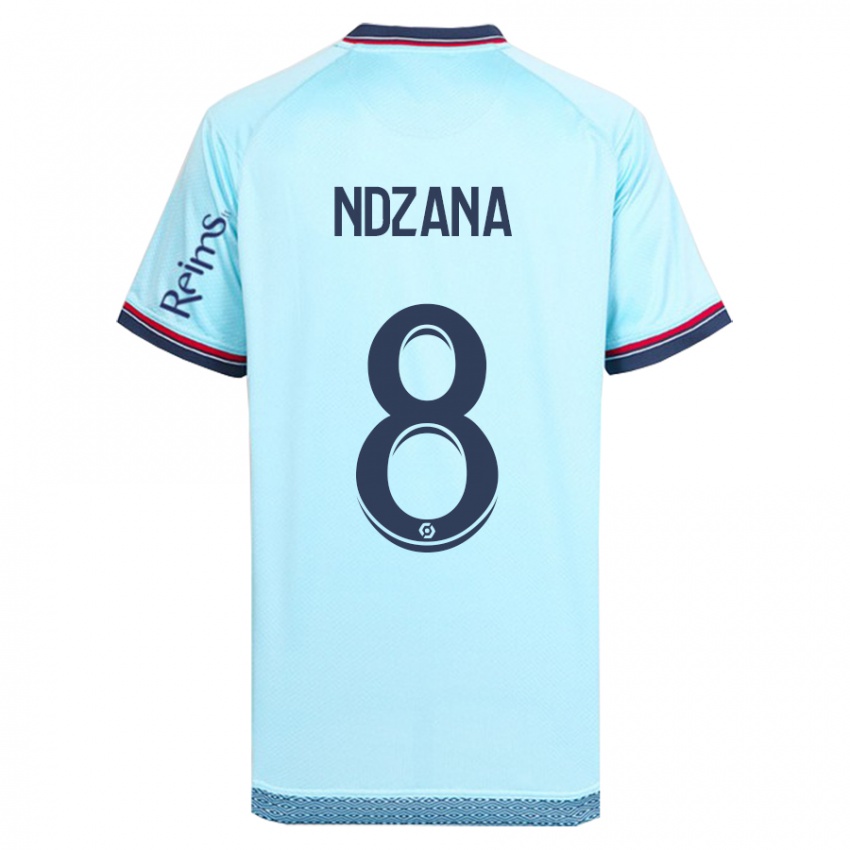 Mujer Camiseta Colette Ndzana Fegue #8 Cielo Azul 2ª Equipación 2023/24 La Camisa