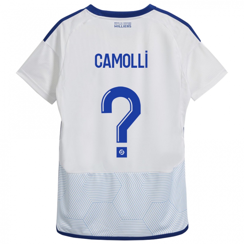 Mujer Camiseta Benjamin Camolli #0 Blanco 2ª Equipación 2023/24 La Camisa
