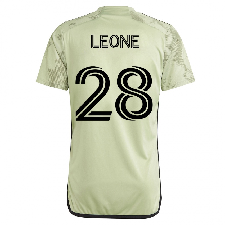 Mujer Camiseta Tony Leone #28 Verde 2ª Equipación 2023/24 La Camisa
