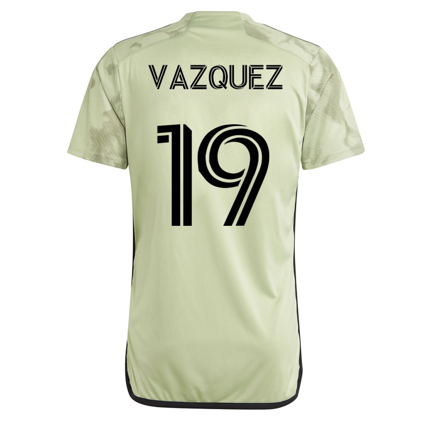 Mujer Camiseta Favian Vazquez #19 Verde 2ª Equipación 2023/24 La Camisa