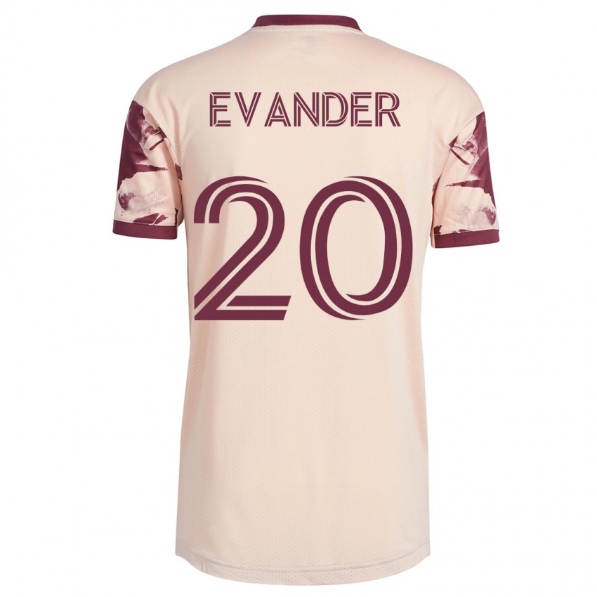 Mujer Camiseta Evander #20 Blanquecino 2ª Equipación 2023/24 La Camisa