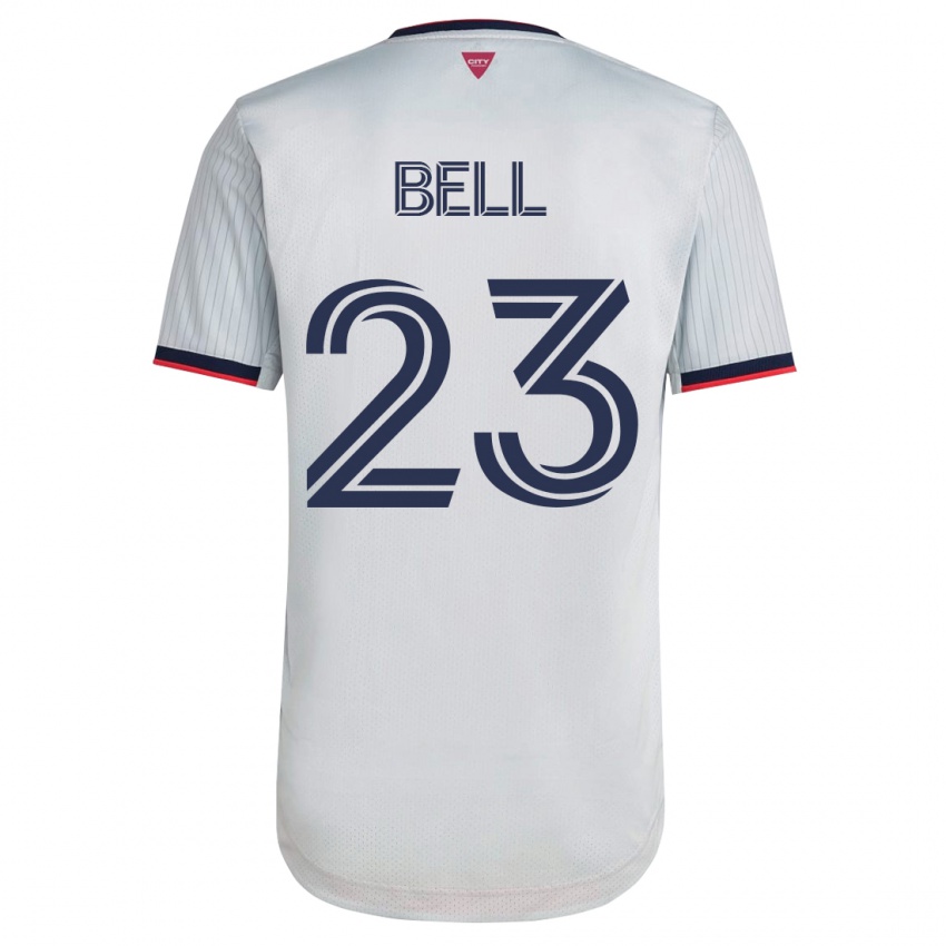 Mujer Camiseta Jon Bell #23 Blanco 2ª Equipación 2023/24 La Camisa
