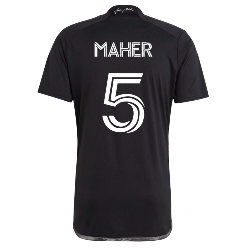 Mujer Camiseta Jack Maher #5 Negro 2ª Equipación 2023/24 La Camisa