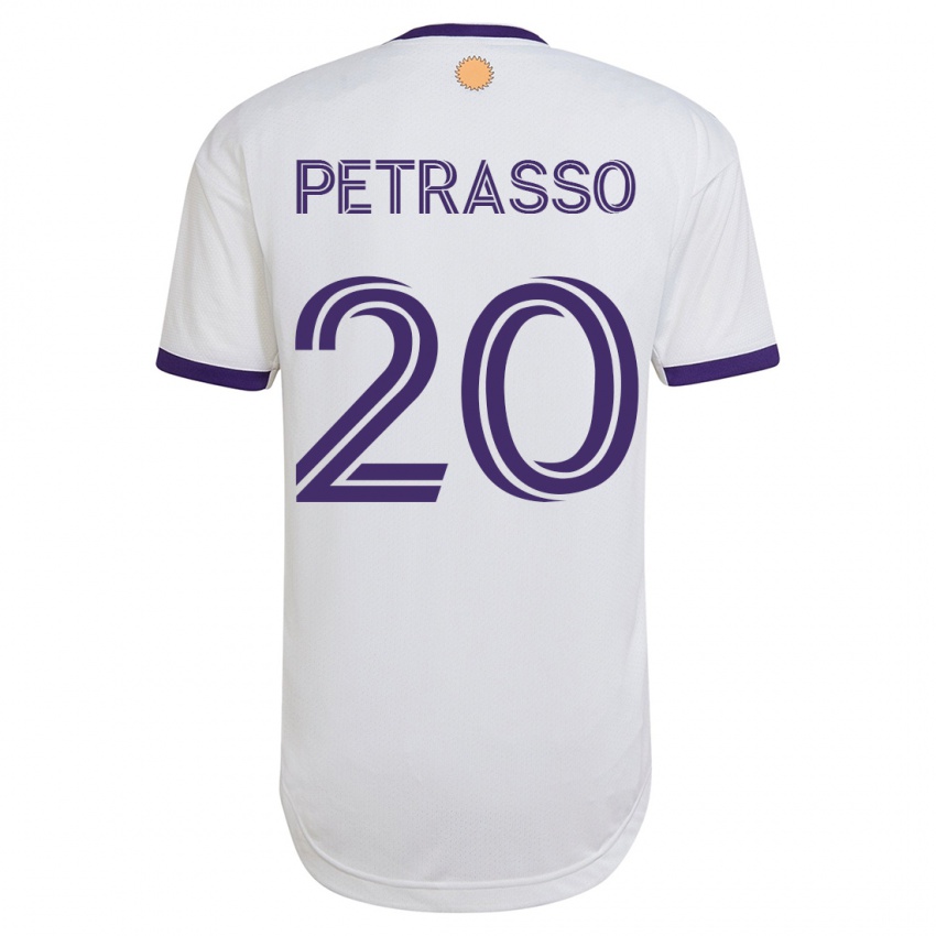 Mujer Camiseta Luca Petrasso #20 Blanco 2ª Equipación 2023/24 La Camisa