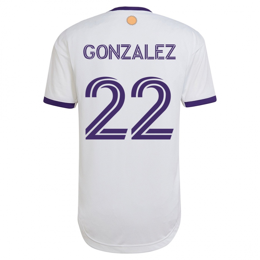 Mujer Camiseta Gastón González #22 Blanco 2ª Equipación 2023/24 La Camisa