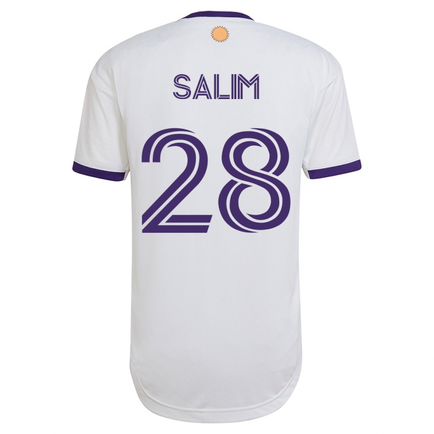 Mujer Camiseta Abdi Salim #28 Blanco 2ª Equipación 2023/24 La Camisa