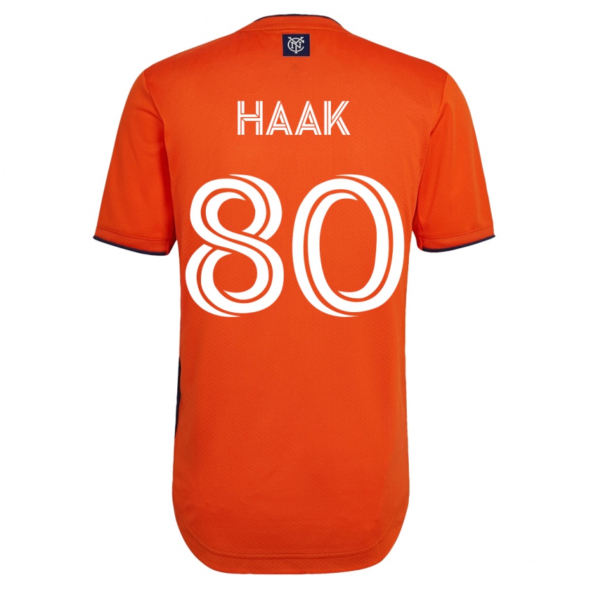 Mujer Camiseta Justin Haak #80 Negro 2ª Equipación 2023/24 La Camisa